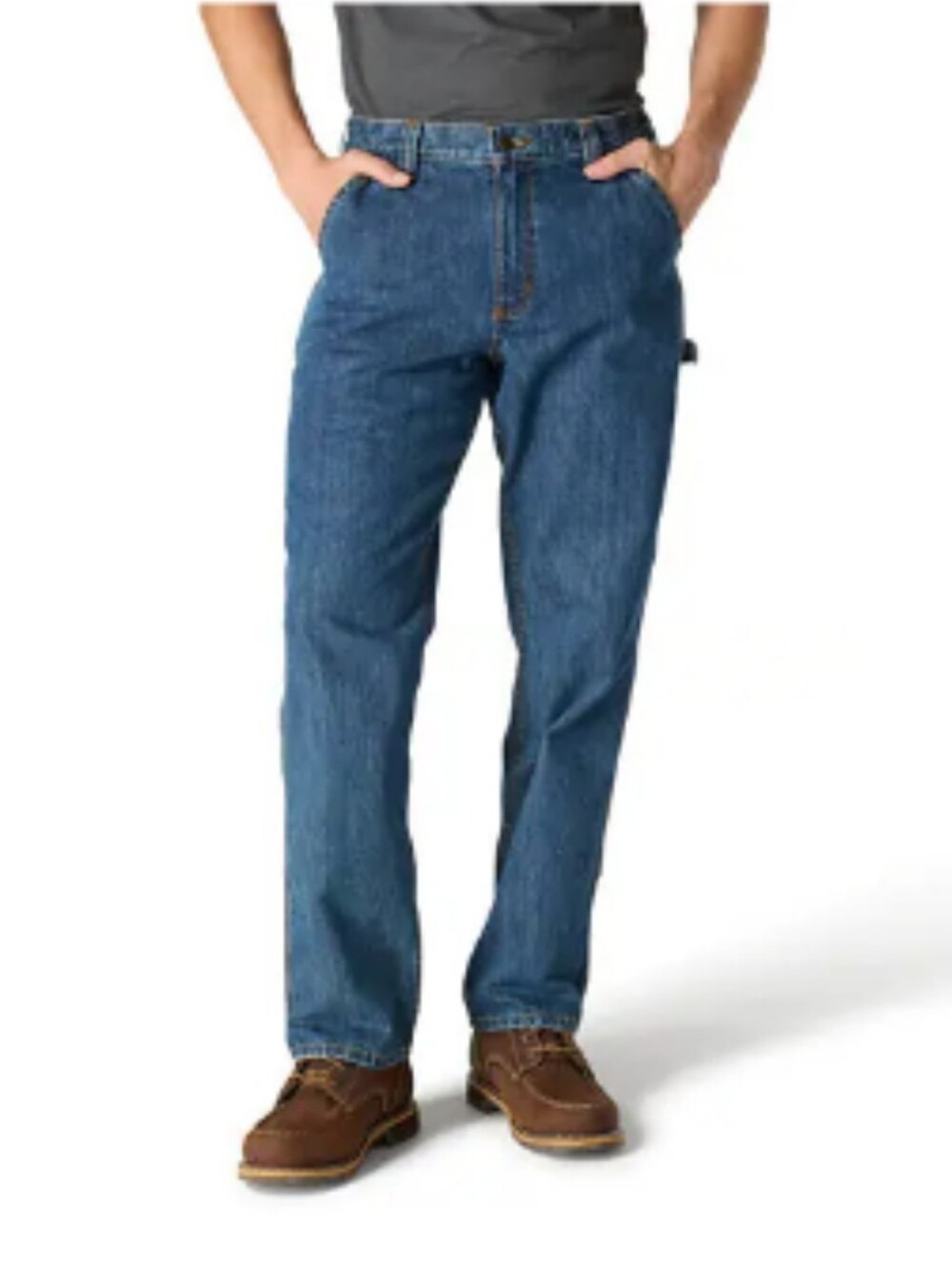 Carhartt Loose Straight Denim Dungaree Carpenter Utility Work Pants 36x30
